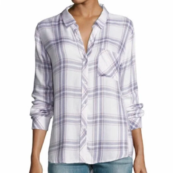 Rails 'Hunter White Coast Blush' plaid button down shirt - Picture 2 of 8